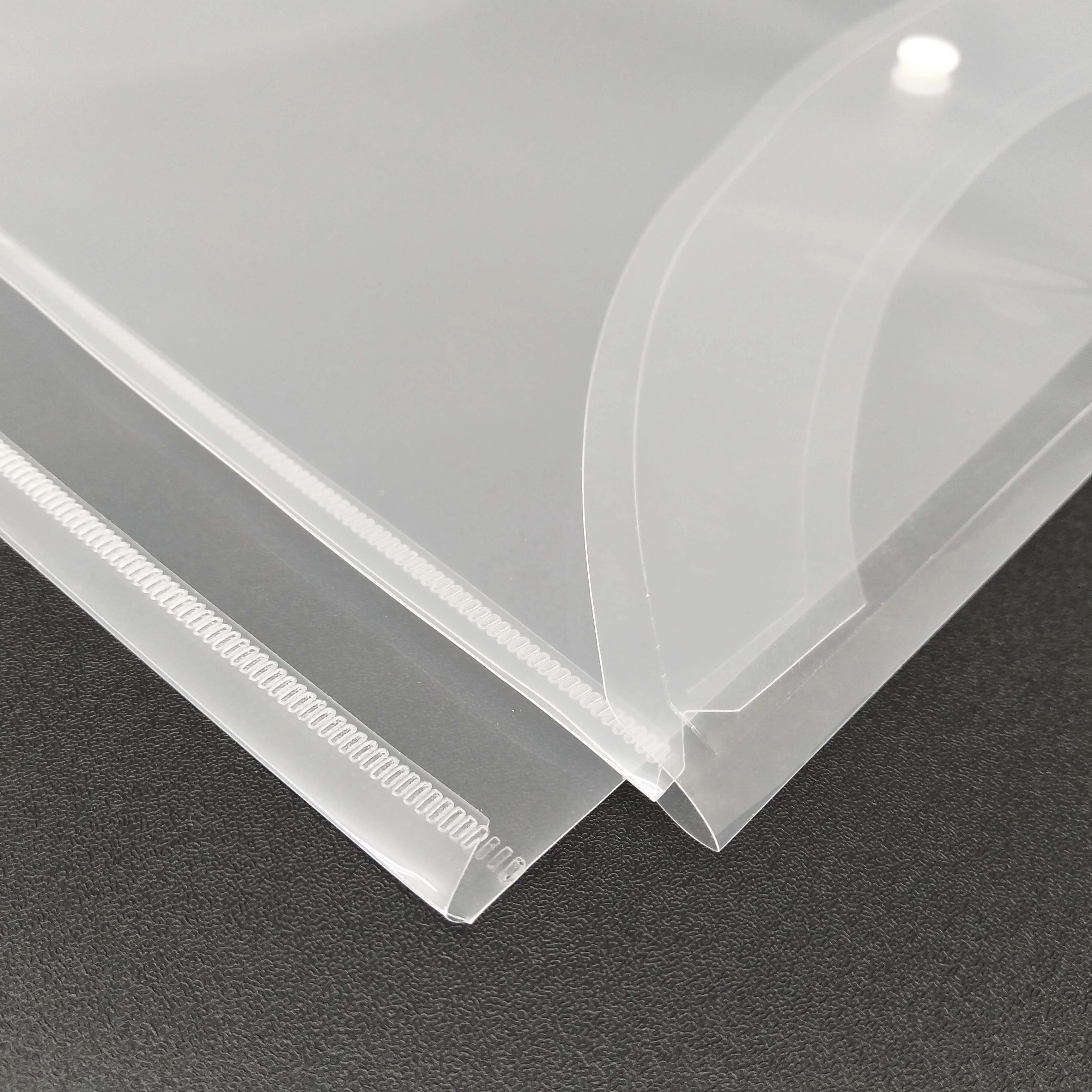 Promotional Waterproof custom clear file transparent envelope for A3 A4 FC paper plastic wallet file folder