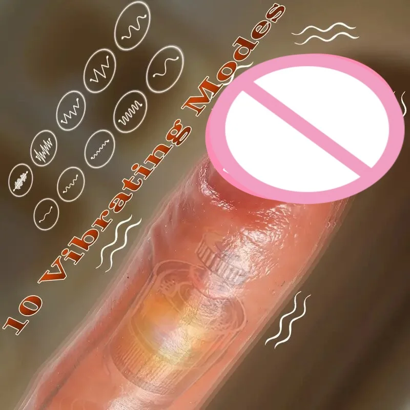 Electric simulation dildo female sex products masturbator telescopic vibration heating dildo