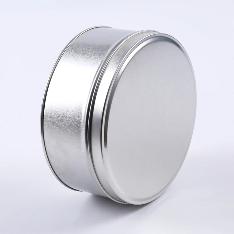 Candle Tin box for candle packing metal candle tins Silver Color Round Tin Box