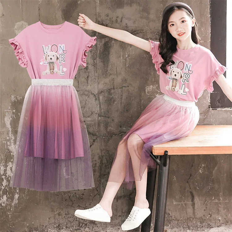 Outong Girl Wear Toddler, Summer Evening Party Top And Short Skirts Dresses 2pcs Outfits/