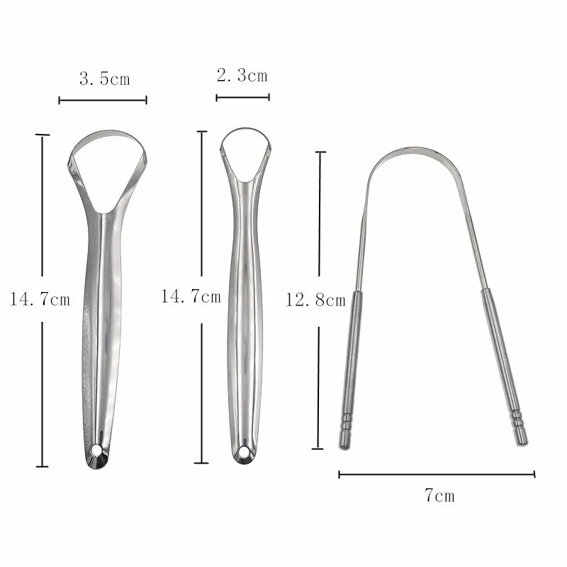 Oral Hygiene Tongue Cleaning Stainless Steel Tongue Cleaner For Fresher Breath Copper Tongue Scraper