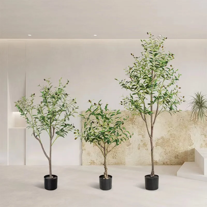 Large-scale Simulation Plant Olive Tree Potted Plant Floor Indoor Clothing Store Decoration Green Plant Bonsai Ornaments