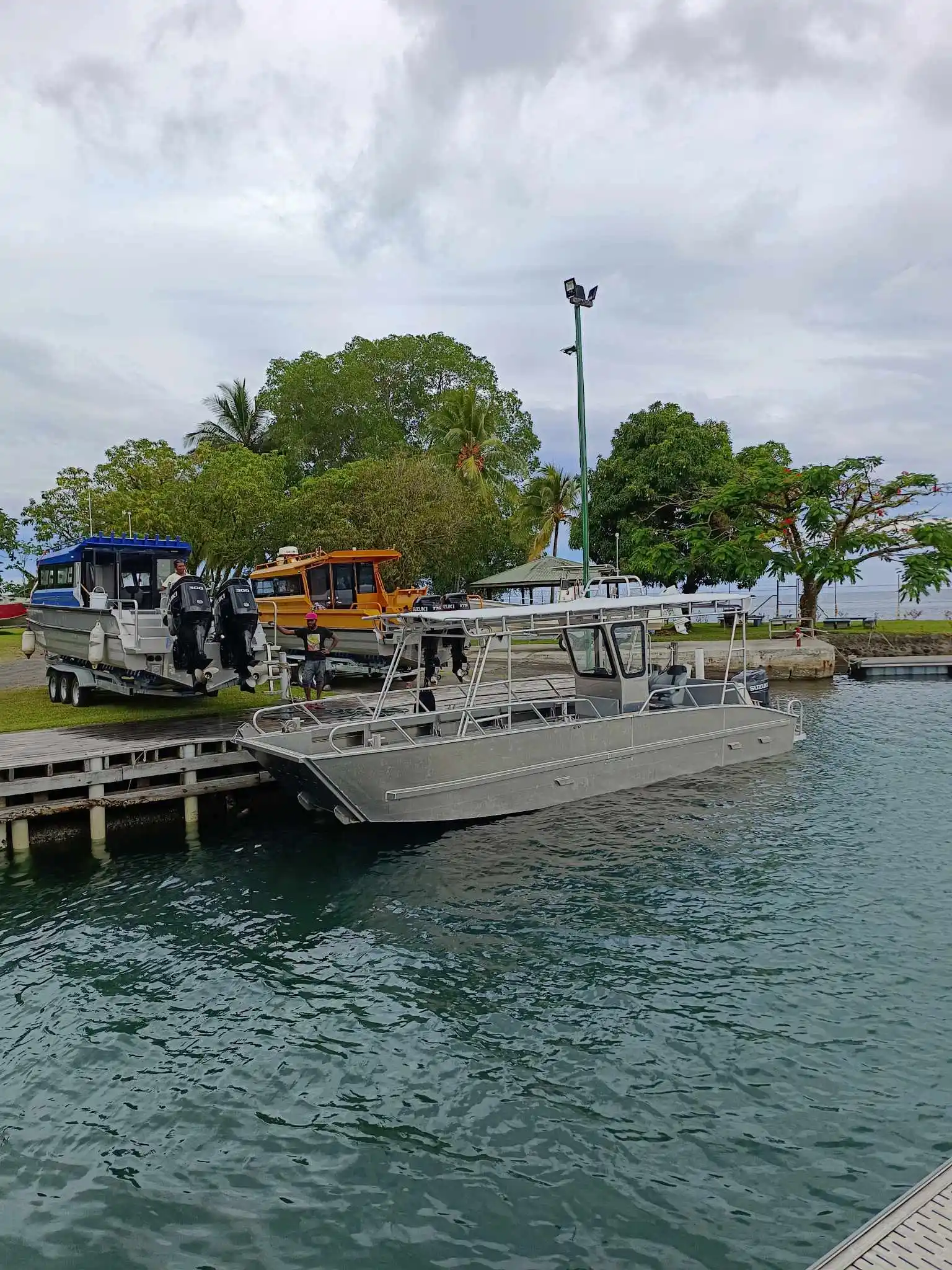 30ft 9x3m aluminum work diving boat alloy cargo barge landing craft for sale