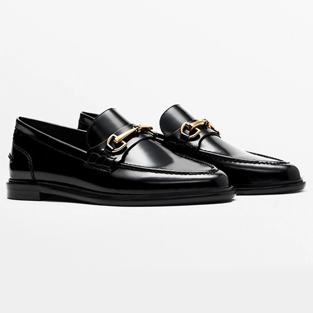 Wholesale Loafers Women Flat Shoes Black Fashion Leather Design Penny Slip On Comfortable Work Ballet flats Casual Shoes Woman