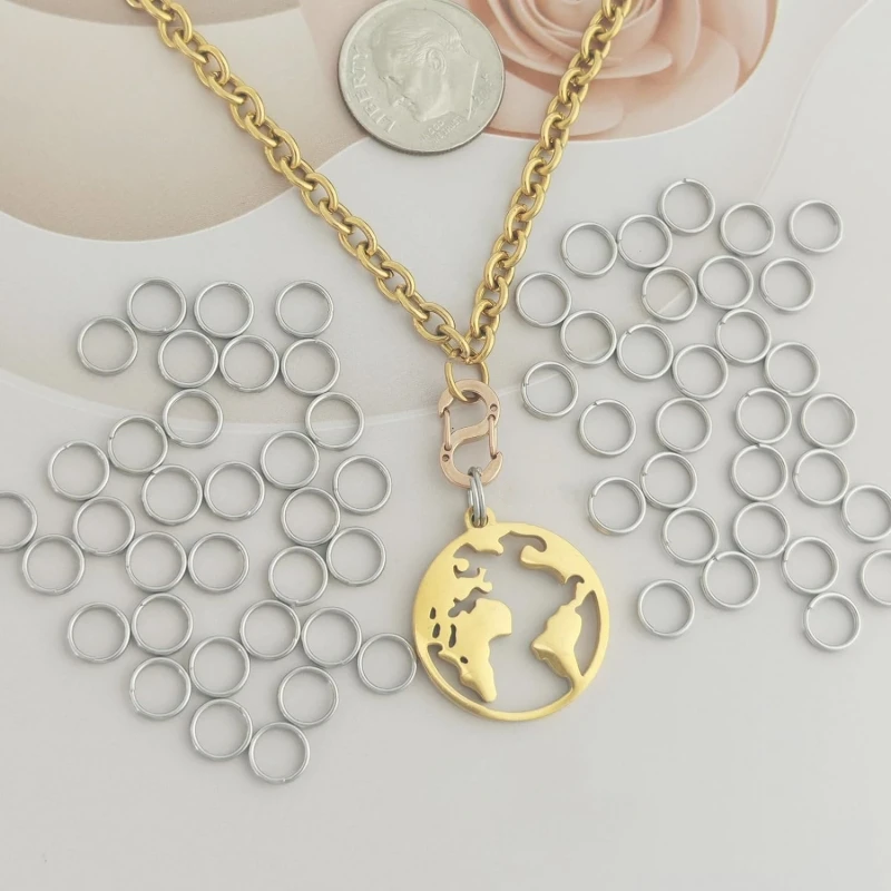 100PCS metal Mini Double Open Jump Rings,Functions on connectors for jewelry crafts decorations and DIY art