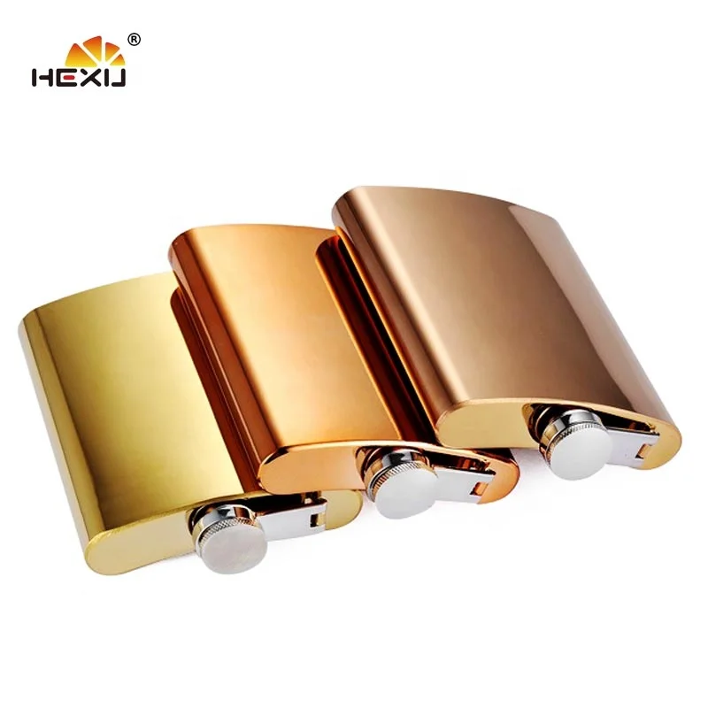 Promotional Standard Size 7oz Stainless Steel Drinking Liquor Rose Gold Hip Flask