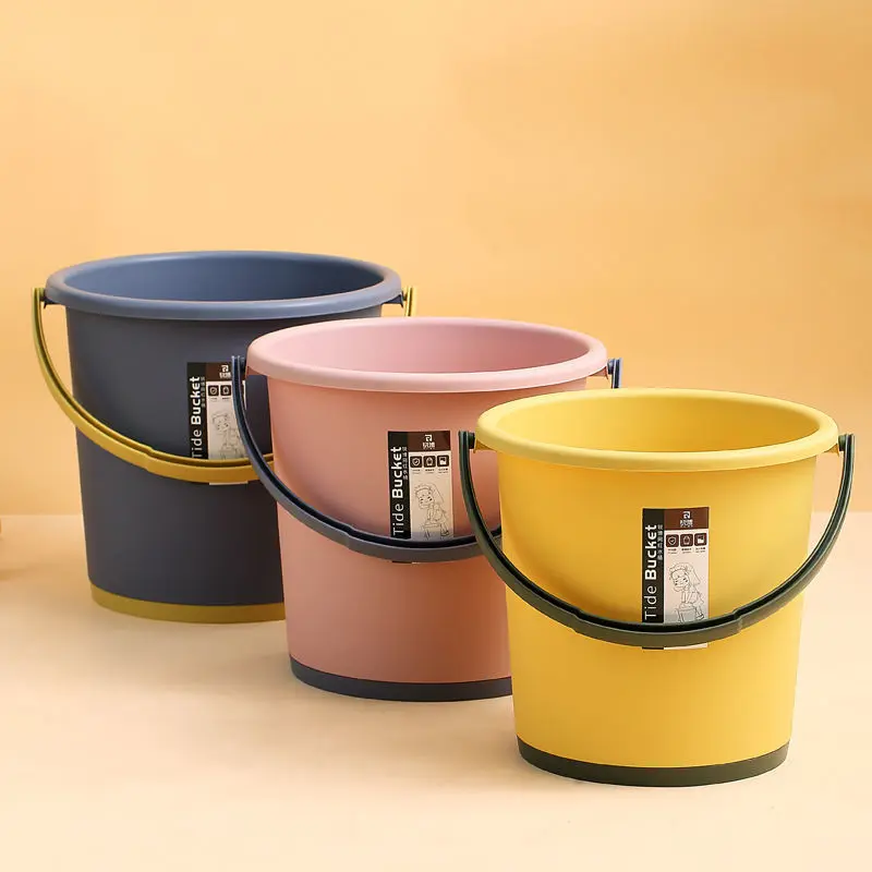 High Quality Cheap Household Plastic Bucket Cheap Storage Water Bucket With Handle