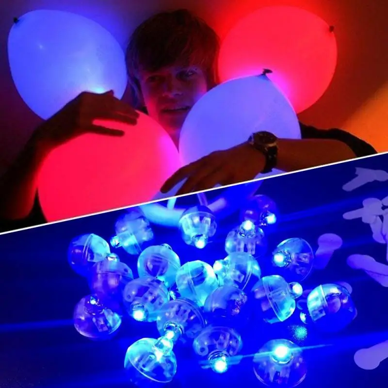 High Bright Round LED Balloon Flash Balloon Lamp Paper Flashlight Home Party Xmas Birthday Balloon DIY Accessories