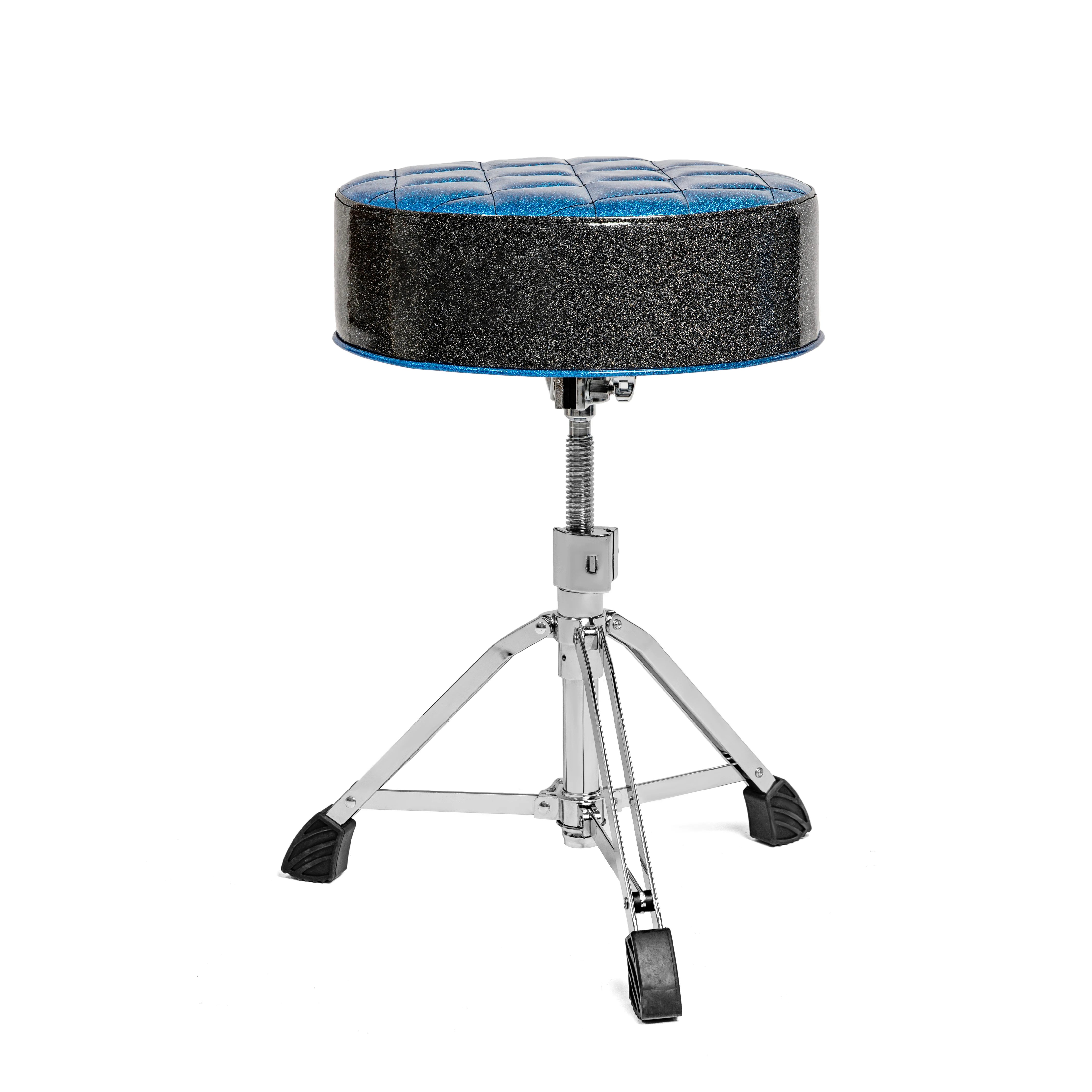 Adjustable Height Round Jazz Drum Chair Stool Saddle Padded Anti-Slip Feet Seat Drum Throne