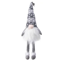 COPYRIGHT Hot selling LED function lighting 20 inch sitting santa tomte xmas plush doll gnome christmas with dangle legs