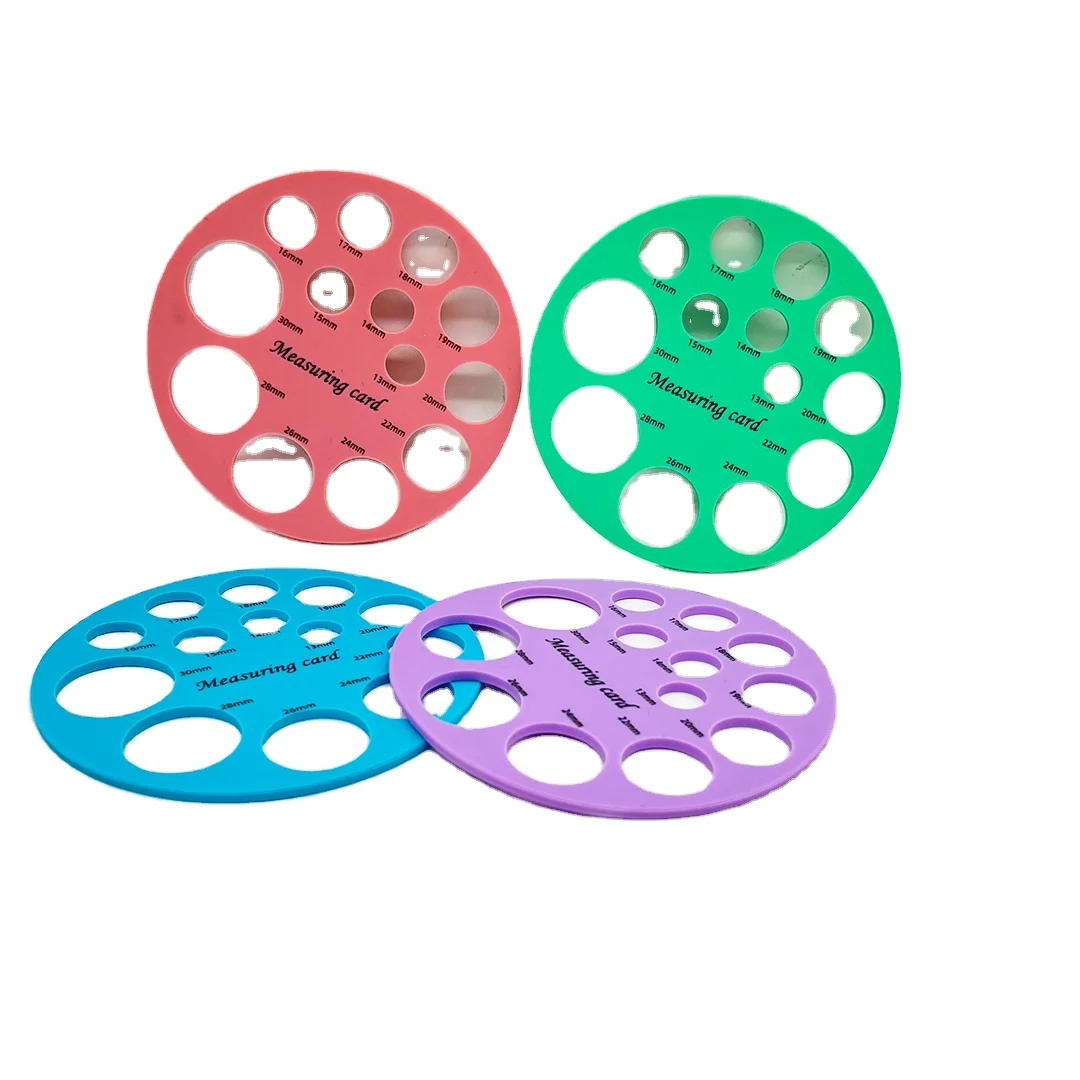 Custom shape Wholesale Breast Flange Measuring Breast Pump Sizing Tool Silicone Nipple Rulers