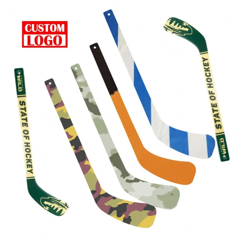 Wholesale Customized Mini Wooden Hockey Stick Small OEM Full Print Ice Hockey Sticks With Custom Logo