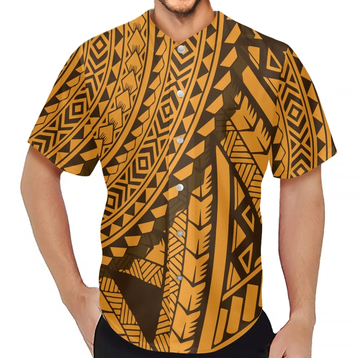 Custom hawaii Polynesian tribal design Baseball Jersey fashion Jersey De sport team logo Baseball Jersey for Men size S upto 4XL
