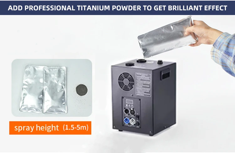 Аппарат для холодной свечи римлян, 500 Вт, для свадебных сценических эффектов, холодная свеча, фонтан, фейерверк, пульт дистанционного управления