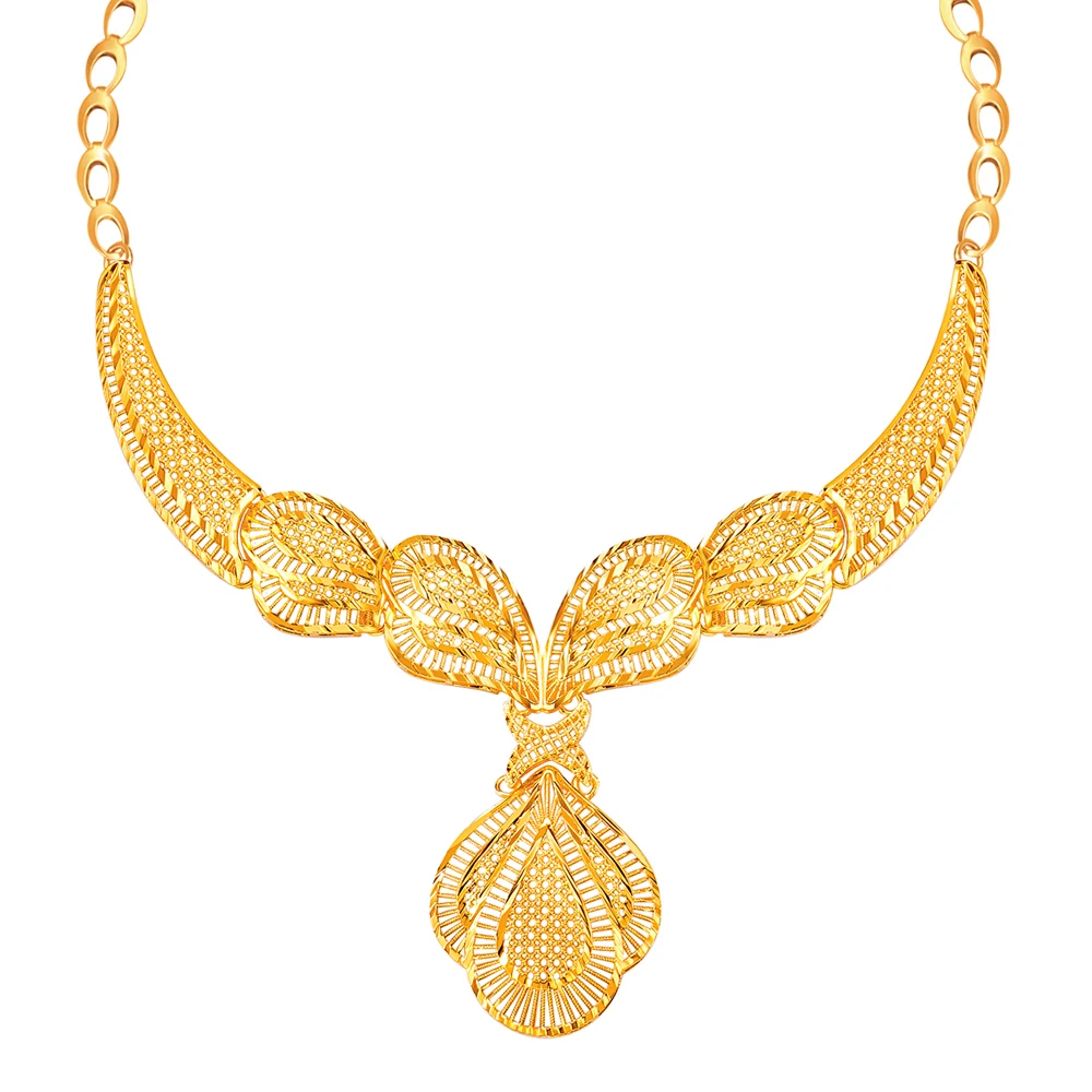 2022 luxury dubai bride wedding party champagne gold plated jewelry set
