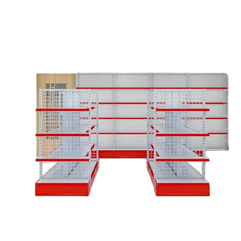 High Quality Factory Customized Lowest Price Multifunctional supermarket shelf display rack Grocery Store Retail Metal Display