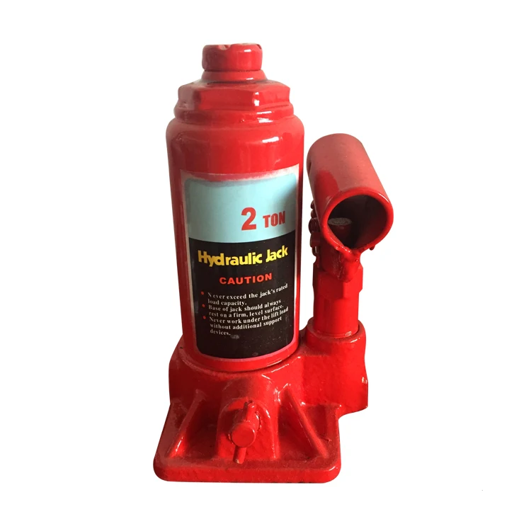 2T  red hydraulic bottle jack without safety valve