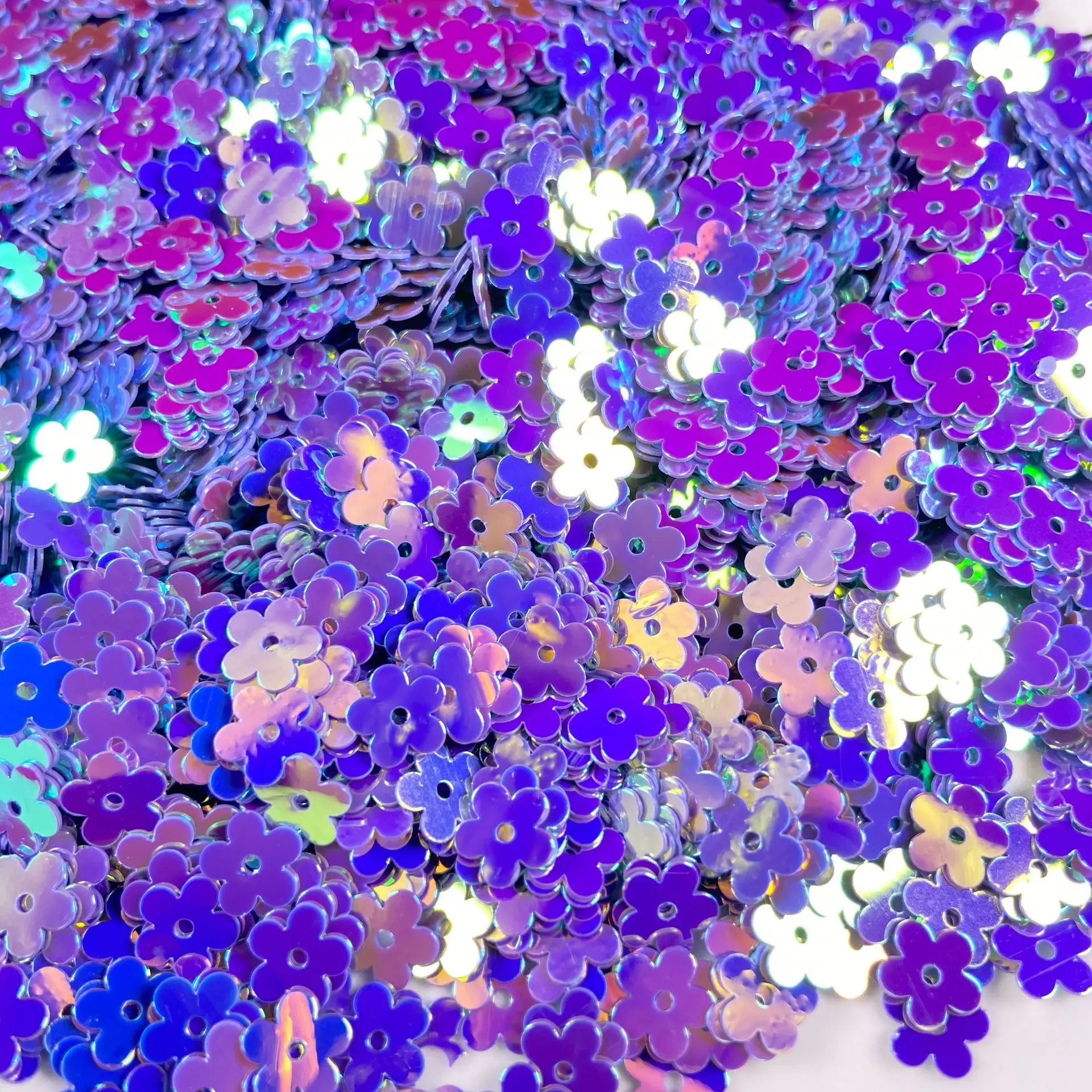 Shiny Flower Shape Loose Sequins Multi-colored Sequins for DIY Nail Art OPP Bag Picture PVC,PVC Garment Factory Wholesale 7mm