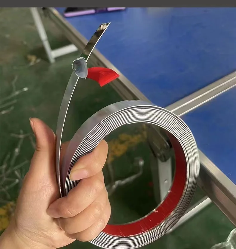 easy to install 25mm titanium alloy Self adhesive roll strip 6cm decoration flat strip for tile trim