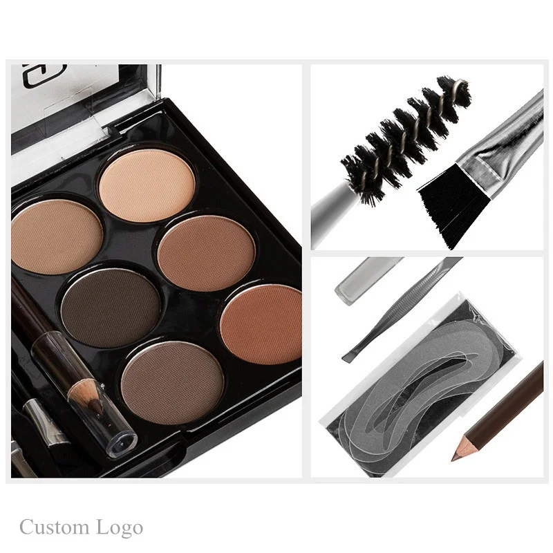 Makeup Beauty Eyebrow Powder eye brow pencil tweezer Magic Stamp Stencils Eyebrow Enhancer Palette