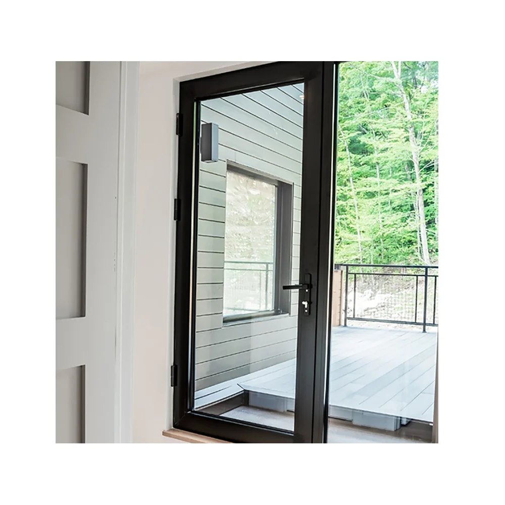 Customized Aluminum French Exterior Front Entry Glass Doors Patio Casement Door