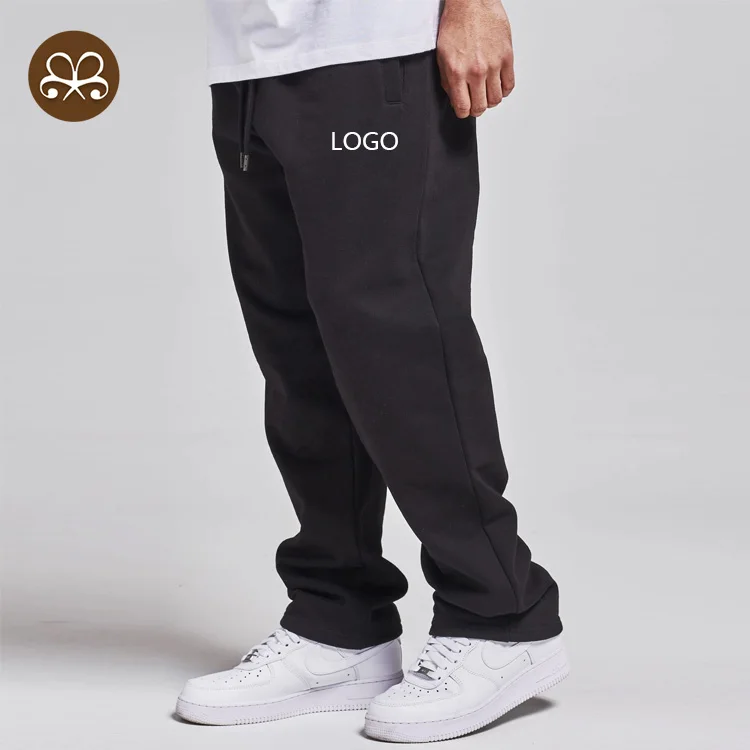 Custom Blank 100% Cotton Soft French Terry 400G Straight Leg Jogger Sweatpants For Men