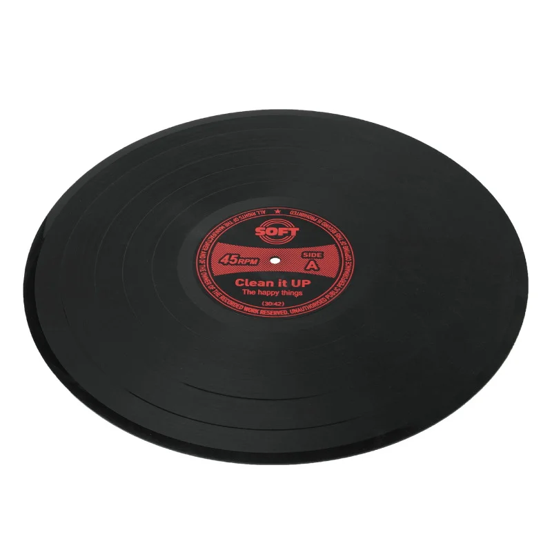 Creative Vinyl Record Placemat Home Table Decoration Heat Insulation Non-Slip Silicone Coffee Pot Mat