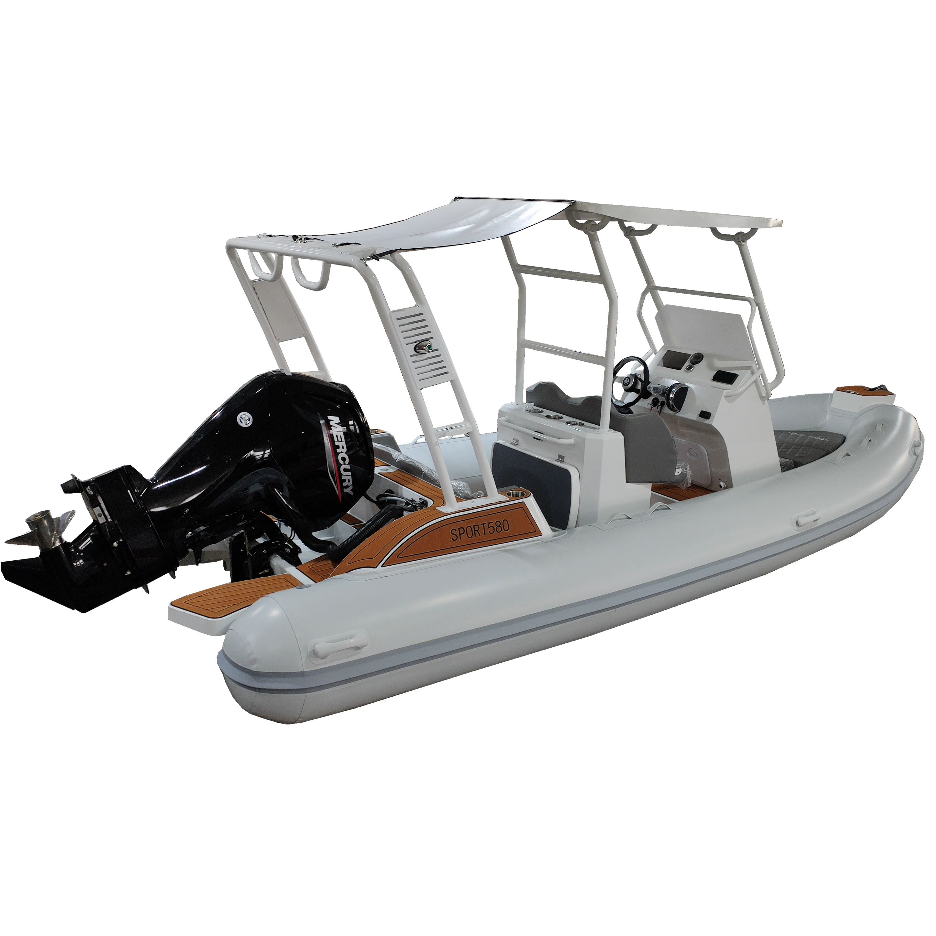 Germany 19ft Rhib 580 высокоскоростное алюминиевое ребро Hypalon/ПВХ надувная лодка для семейного использования рыбалки с топом