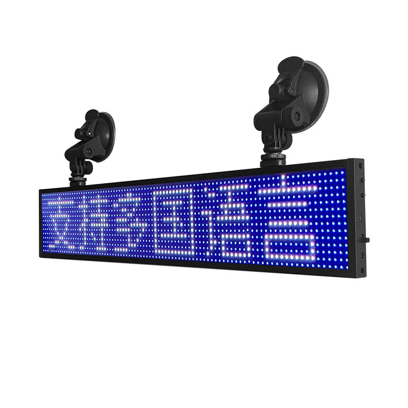 Wifi Indoor LED Sign Panel Message Board 12v Car Scrolling SMD Display Screen with Suction Cups Sucker Chain