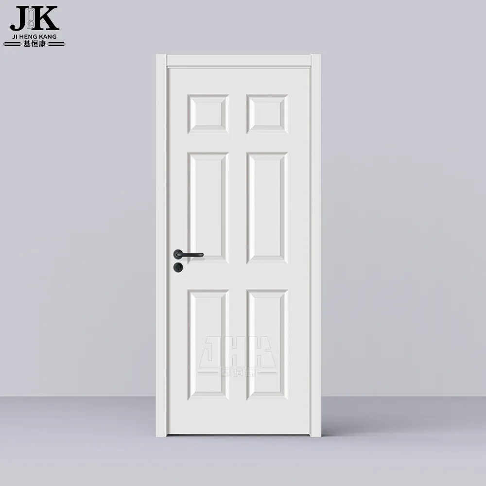 JHK-006 белая деревянная двухдверная конструкция для дома в Керале простой дизайн фанерной двери из шпона