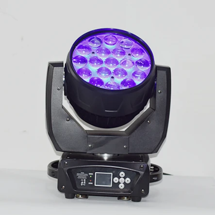 19 DMX Wash Zoom 4in1 RGBW Aura 19x15w LED Moving head