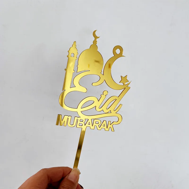 New Style Acrylic Cake Topper Birthday Party Decorations Baking Toppers Decoration English Alphabet Eid Ramadan Eid Cake Topper