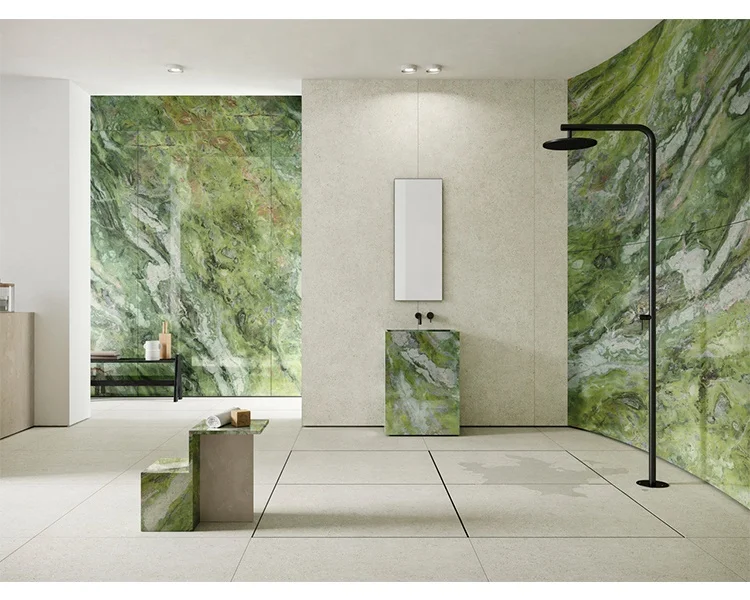 Nature Italian Marble Names Green Marble Wall Panel For Kitchen Island Slab Wall Bar Desk Green Stone Marble Alternative