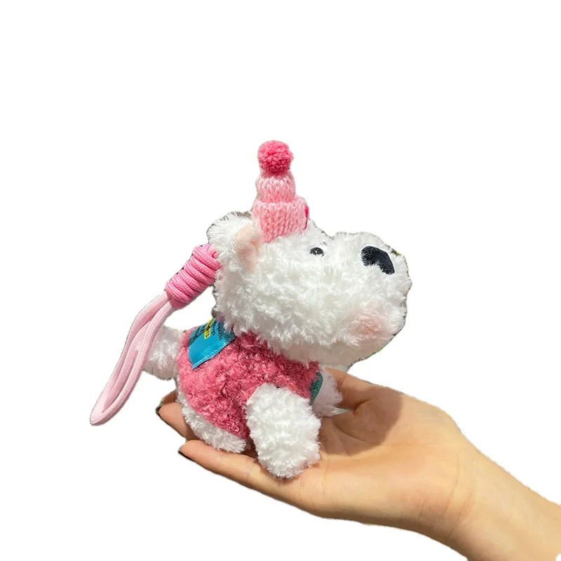 Allogogo Custom Cute Dog Plush Stuffed Animal Toy West Highland White With Accessories Plush Soft Pendant Souvenir Gift