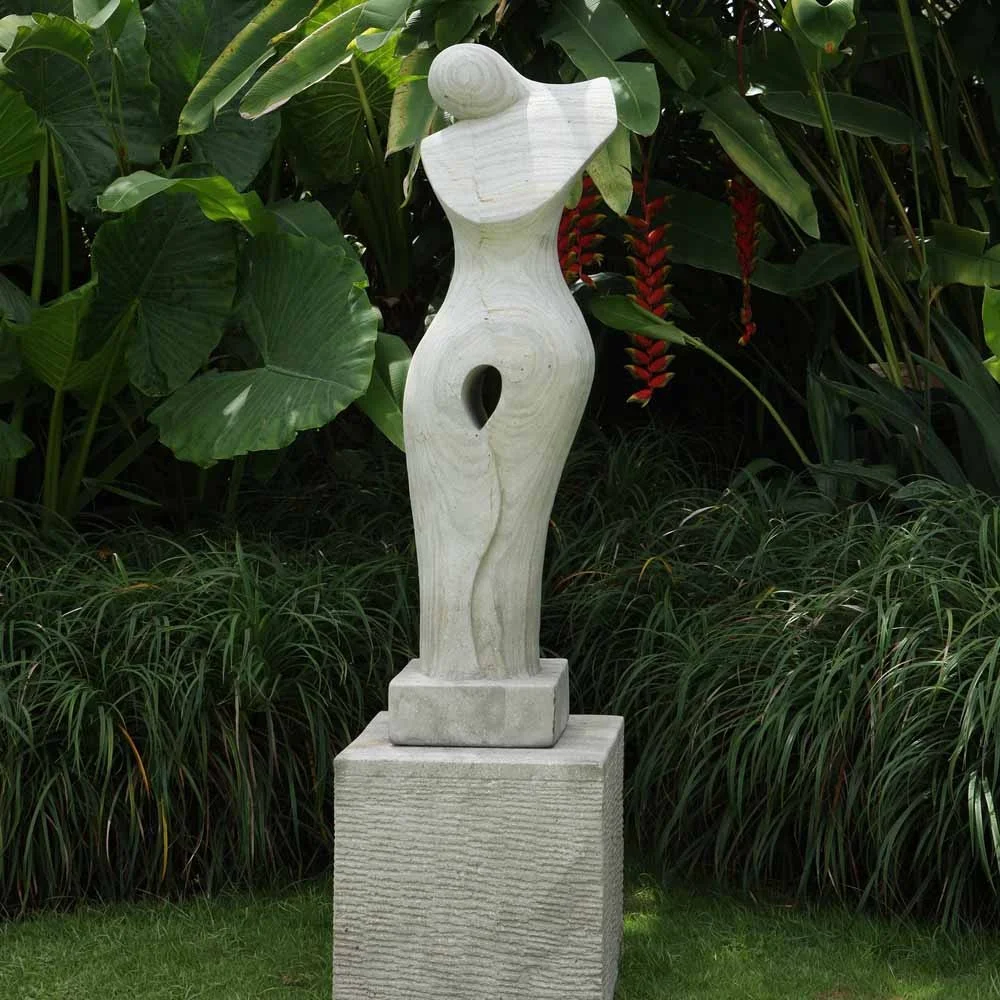 
Modern Abstract Female Statue Garden Art and Crafts nude woman stone marble sculpture 