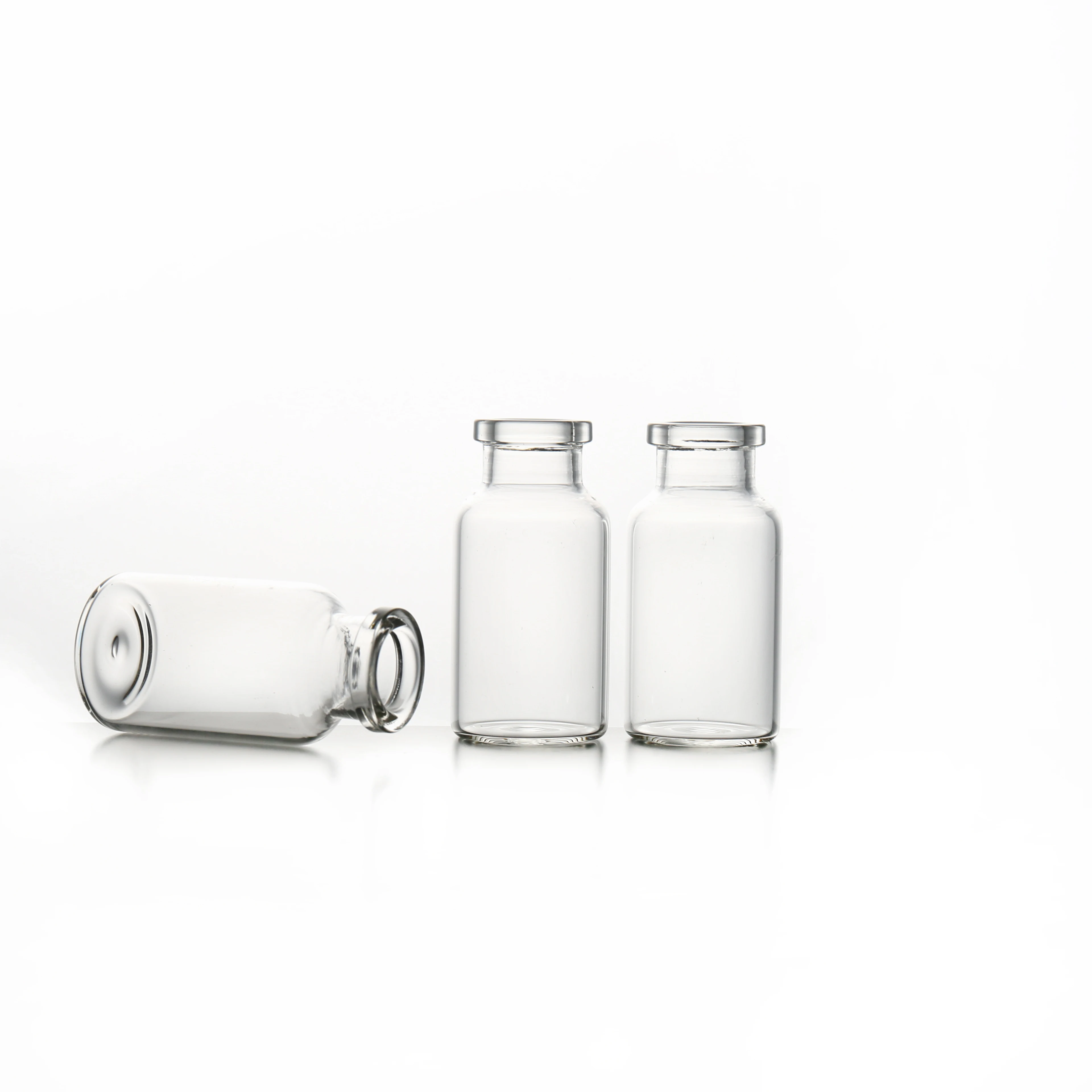 Clear Transparent Pharmaceutical Glass Vials Bottle With Aluminum Filp Cap Tear Off Cap