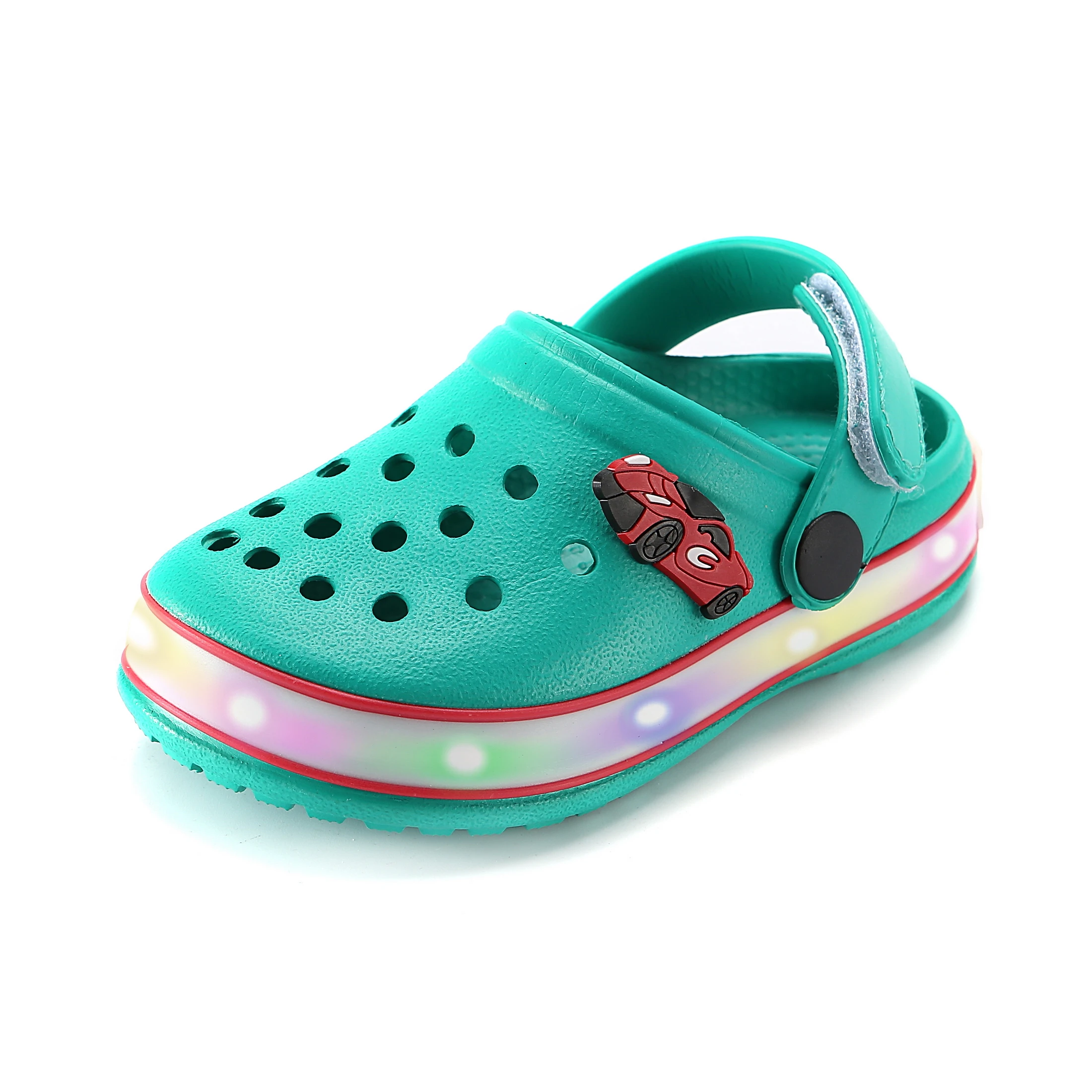 Сандалии Детские легкие из ЭВА, Нескользящие, без застежки, светодиодная обувь для сада, для мальчиков и девочек