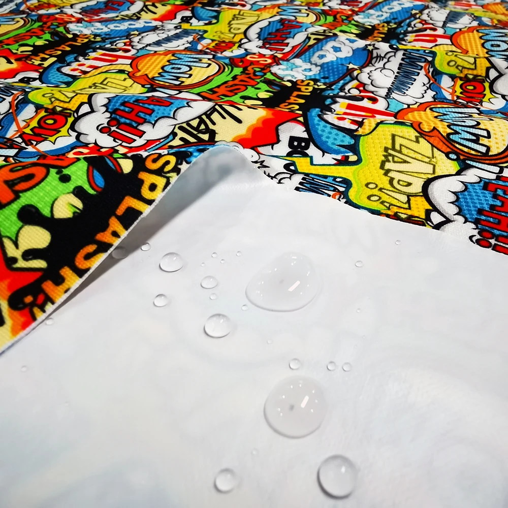Waterproof Printed Breathable Waterproof PUL Fabric For Waterproof Clothing