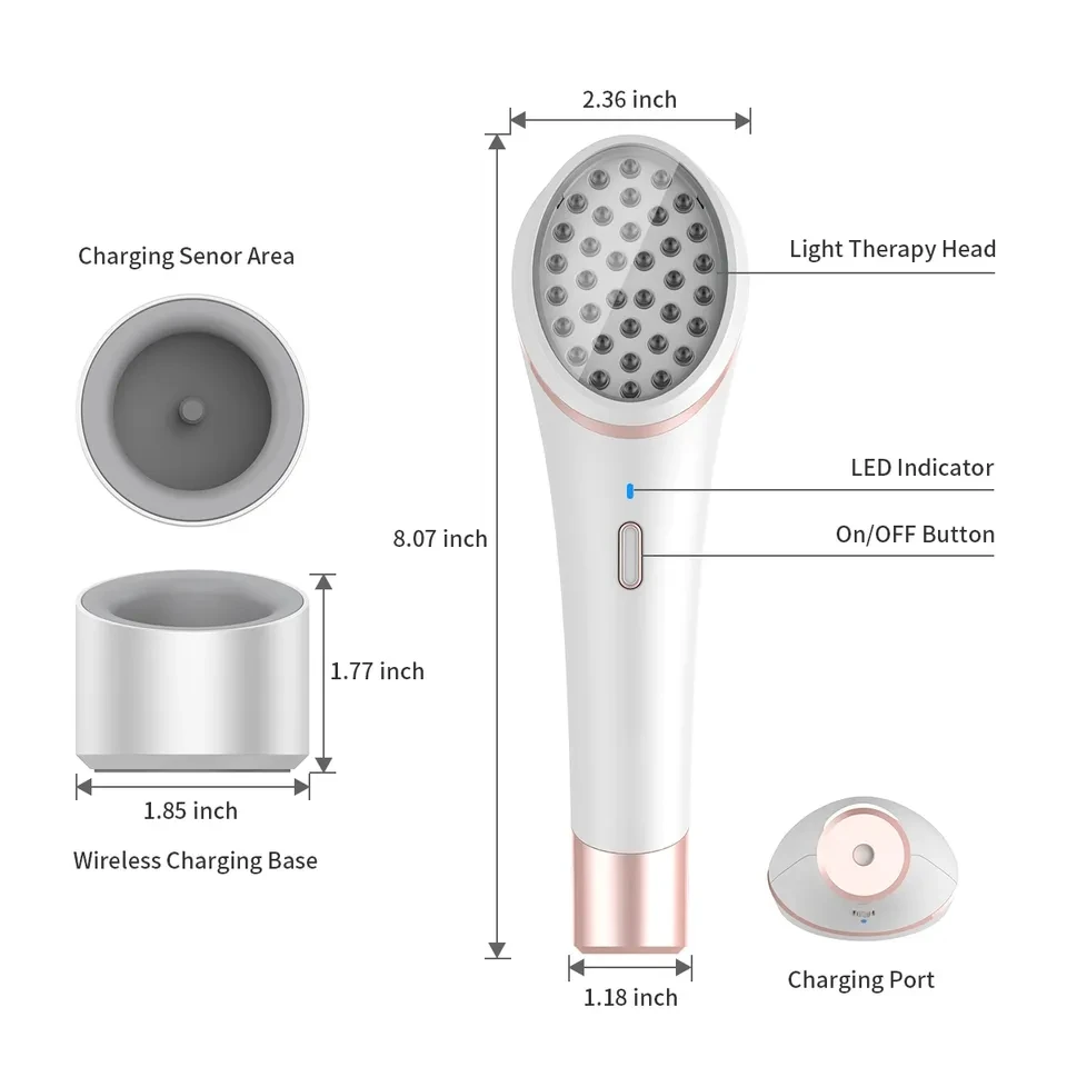 Led Light Therapy Device Acne Scars Home Use Portable Beauty Equipment Led Light Therapy Anti-Aging Red Light Therapy Machine