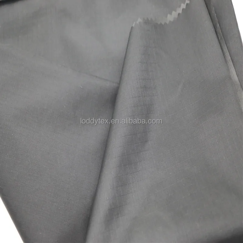 GRS 100%Recycled nylon 0.5 ripstop taffeta fabric with PU coated