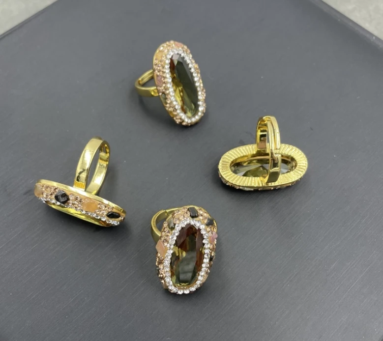 Turkey sudan stone  women adjustable ring wholesale  natural gemstone fine jewelry rings with natural stone