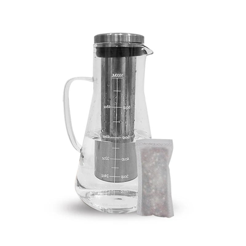 Increases pH Reduce ORP adding beneficial minerals pH Replenish Glass Alkaline Water Filter Pitcher for Pure Drinking Wate