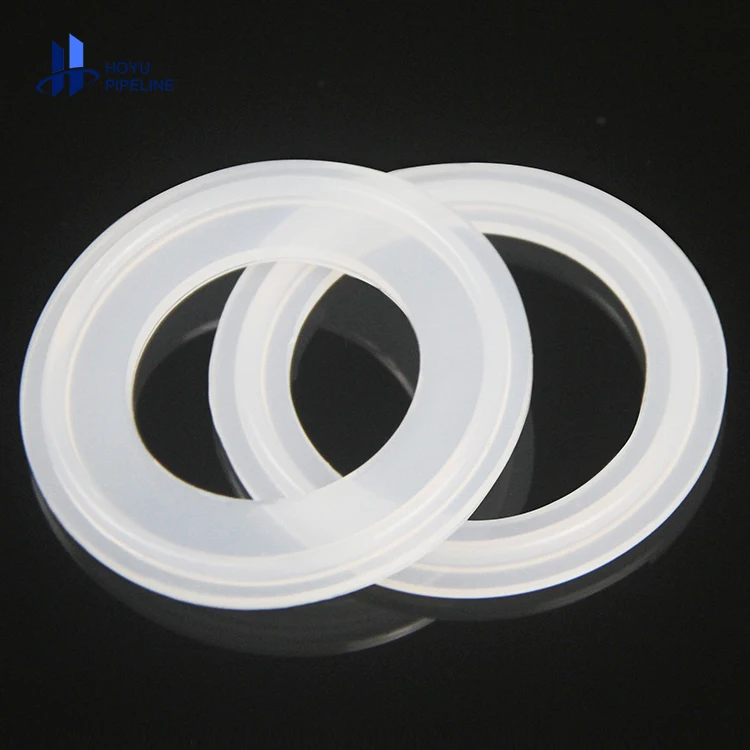Hot Sale Customized White Tri Clamp Pipe Food Grade Sanitary Silicone Rubber Gasket Transparent White Silicone Rubber O Ring