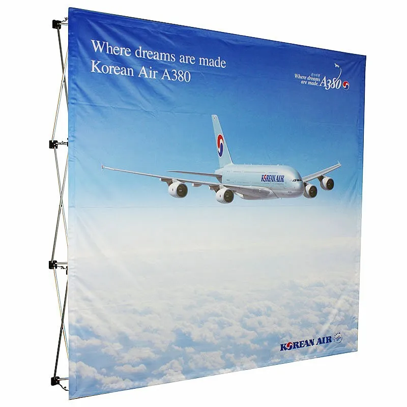 
Portable pop up banner display frame pop up tension fabric backdrop stand banner 
