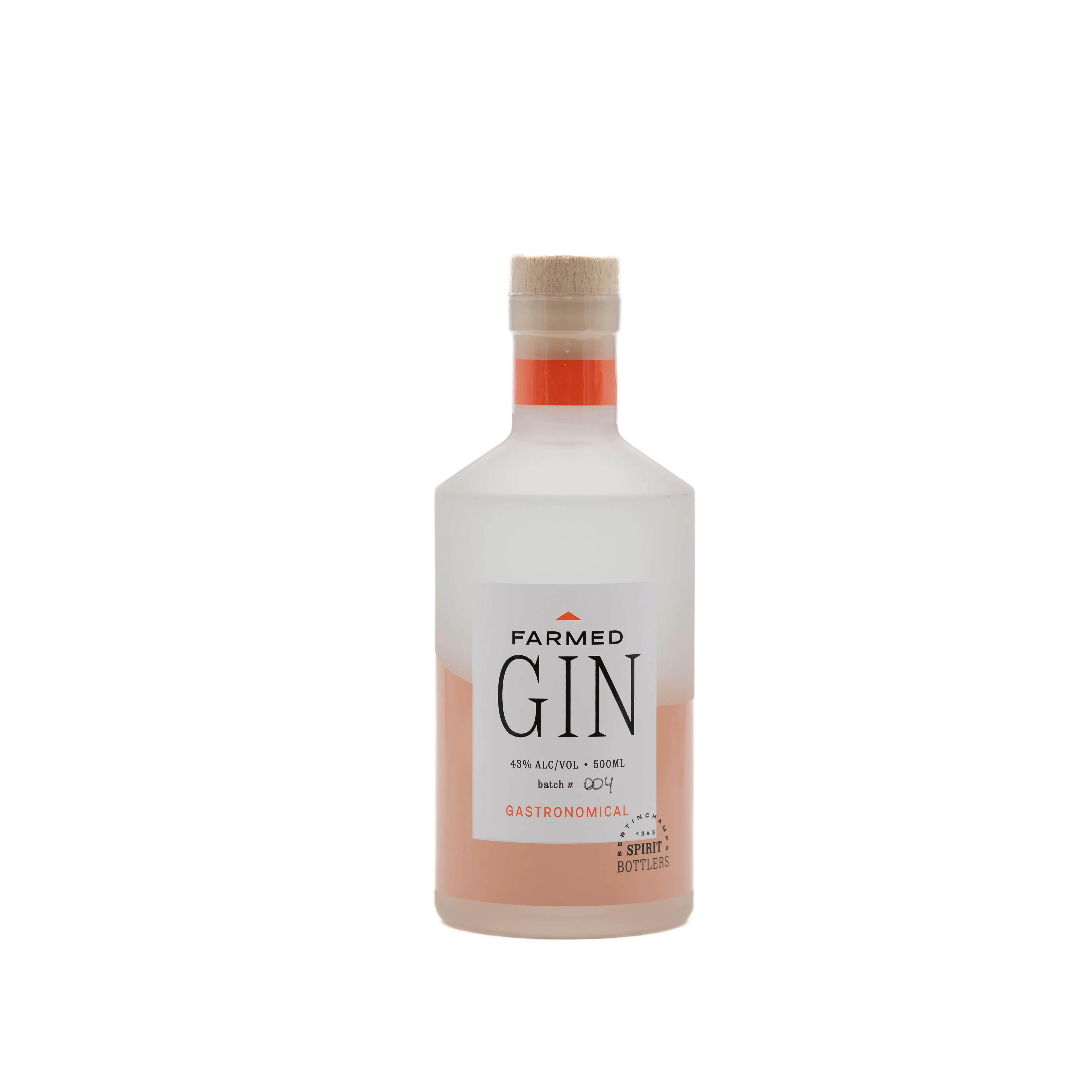 Bottle 50cl Farmed Gastronomical Gin Belgian Craft Gastronomical Plankton Oyster Shell Ginebra Premium VIP Gin Belgian Producer