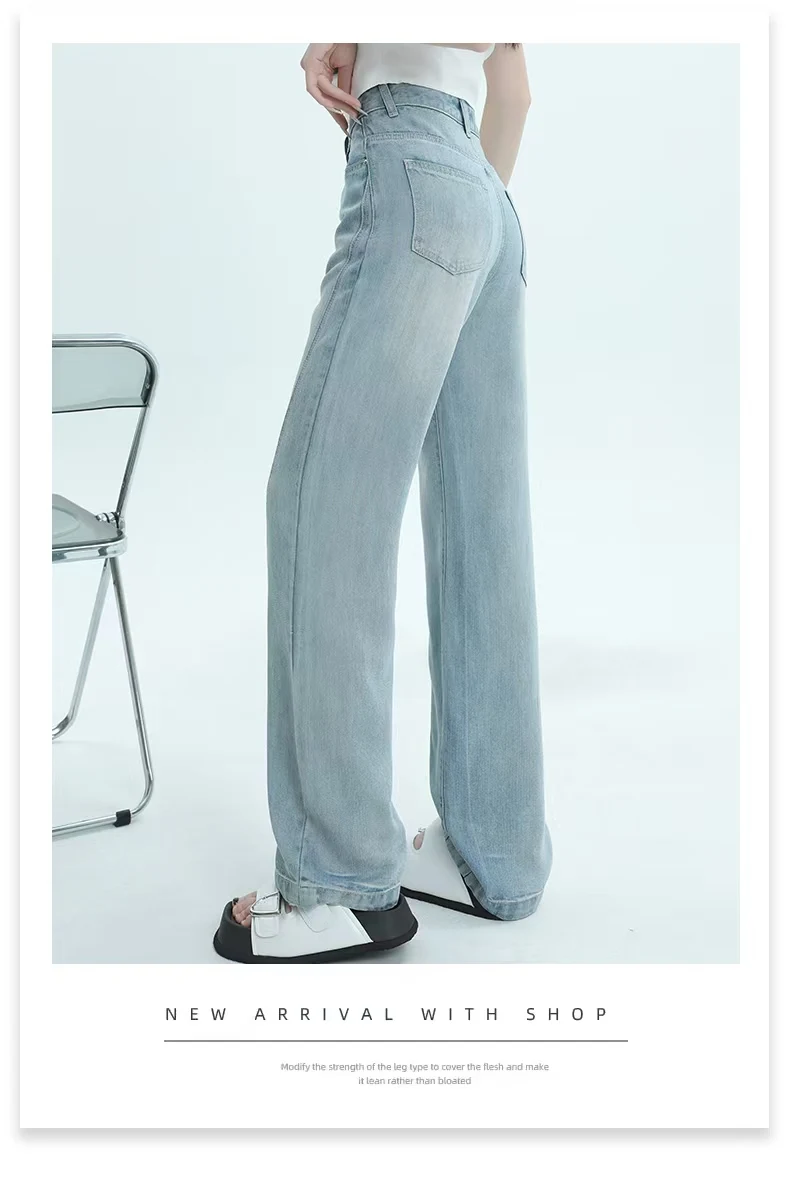 whole stock new style  lyocell light color green environmental  loose and long wide-leg pants