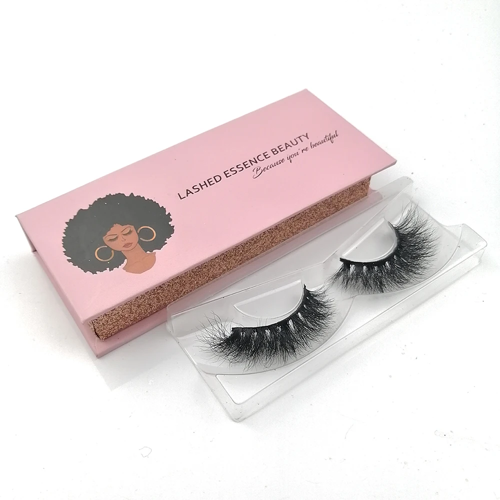 Wholesale Individual Cruelty Free Mink Lashes 3 Pairs Private Label Lash Packaging Box Real Fur 3D mink Eyelashes