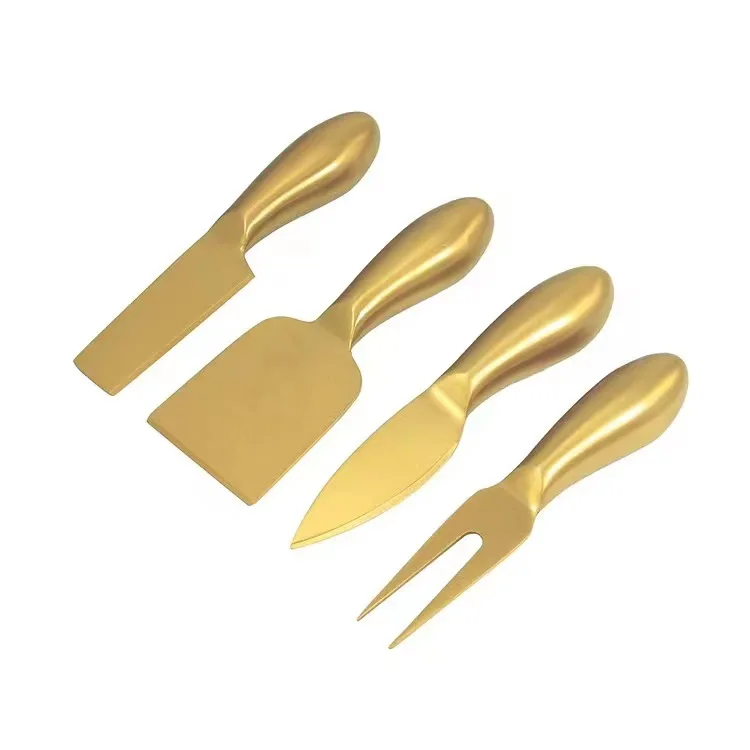 Stainless Steel Silver Black Gold  Cheese Knife Stainless Steel Gold Cheese Knife Set Kitchen Utensil  Butter Knife