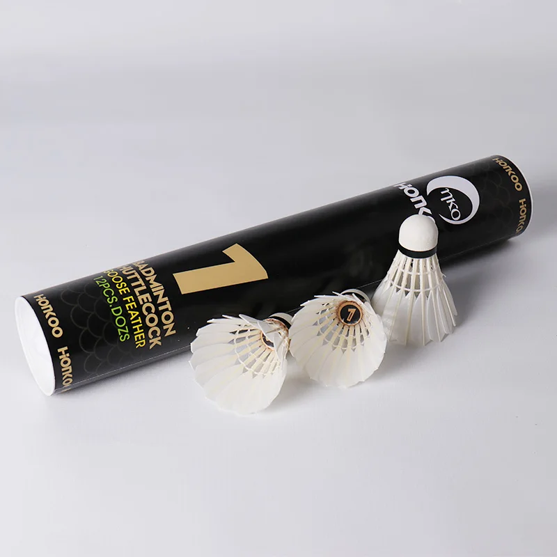 Wholesale Shuttlecock Natural Cork Raw Material Class A Goose Feather Shuttlecocks Badminton