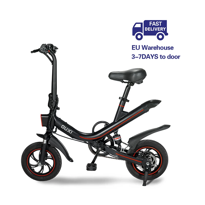 Eu warehouse drop shipping 350W 12 14 16 inch tire folding e bike with pedal 36V 7.8ah adult children leisure electric bicycle